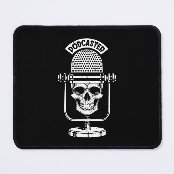 Item preview, Podcaster Gothic Voice Podcast Microphone Skull True Crime designed and sold by GrandeDuc.
