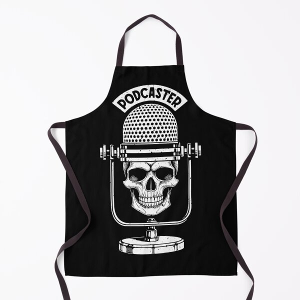 Item preview, Podcaster Gothic Voice Podcast Microphone Skull True Crime designed and sold by GrandeDuc.
