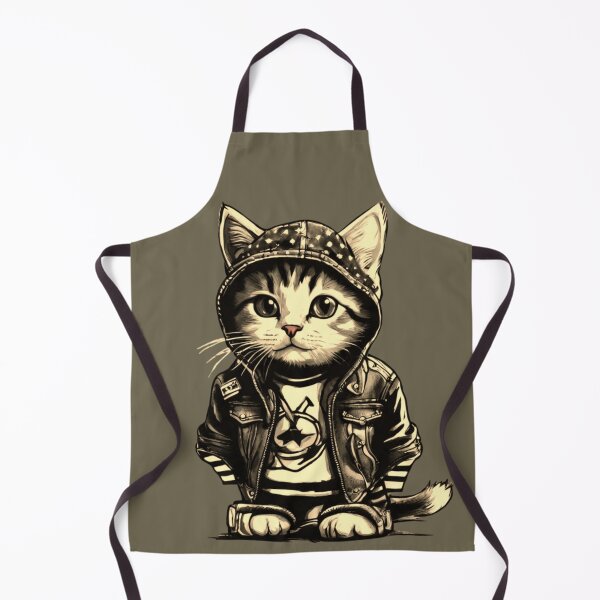 Item preview, punk rock kitten - adorable cute cat designed and sold by TrendWave Originals.