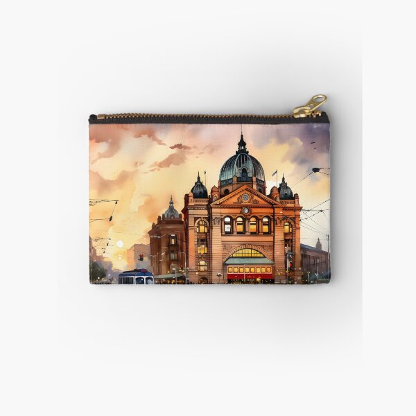 Item preview, Melbourne Flinders Street station, watercolor painting, city landscape, Melbourne souvenir, Australia cityscape, Australia travel designed and sold by SpettacolArte.