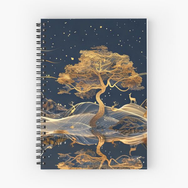 Item preview, Dark Blue and Gold Landscape designed and sold by OccultDreams.