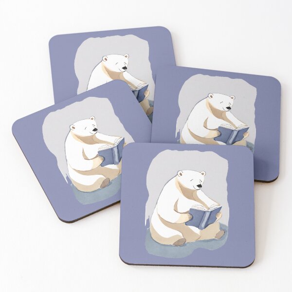 Item preview, Cute Polar Bear Reading a Book designed and sold by FarmOfCuties.