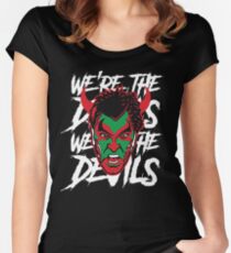 New Jersey Devils Black David Puddy T-shirt Women's Fitted Scoop T-Shirt