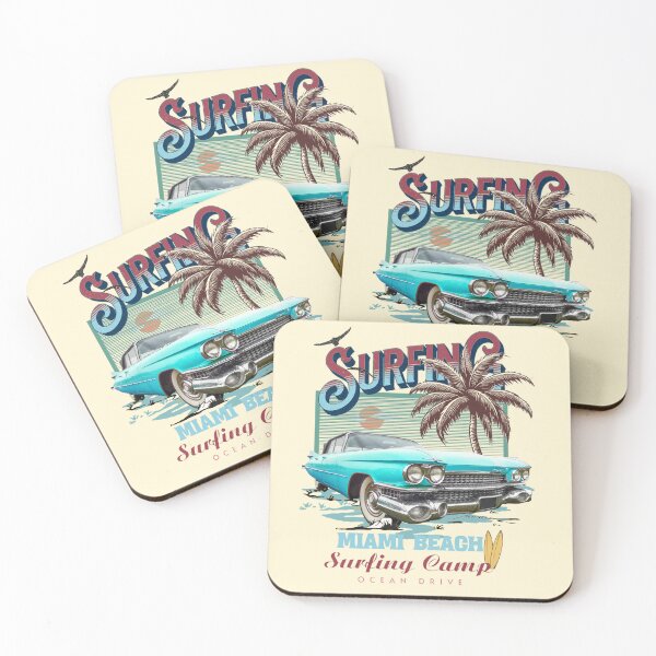 Item preview, Surfing Miami Beach grafic tee designed and sold by Chonguissa Fashion.