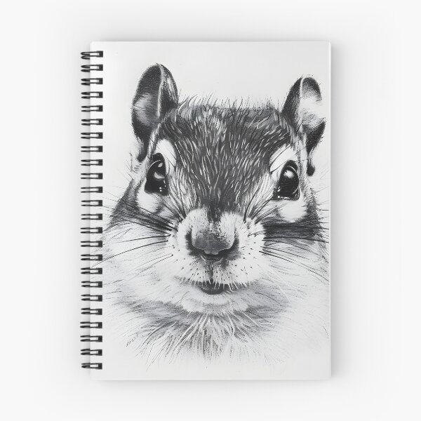 Item preview, Black and white Squirrel pencil drawing designed and sold by Pencil-Art.