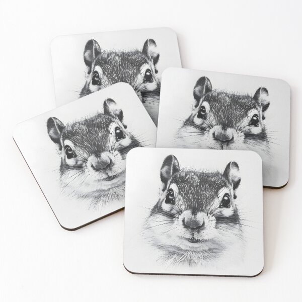 Item preview, Black and white Squirrel pencil drawing designed and sold by Pencil-Art.