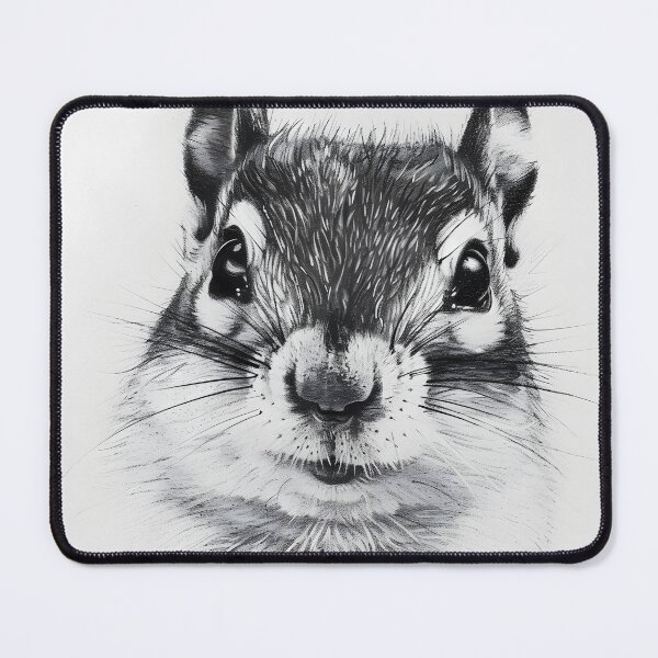Item preview, Black and white Squirrel pencil drawing designed and sold by Pencil-Art.