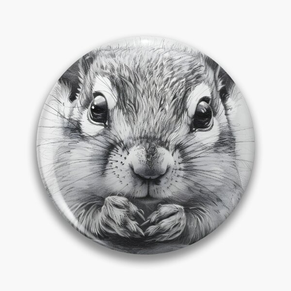 Item preview, Black and white Squirrel pencil drawing designed and sold by Pencil-Art.