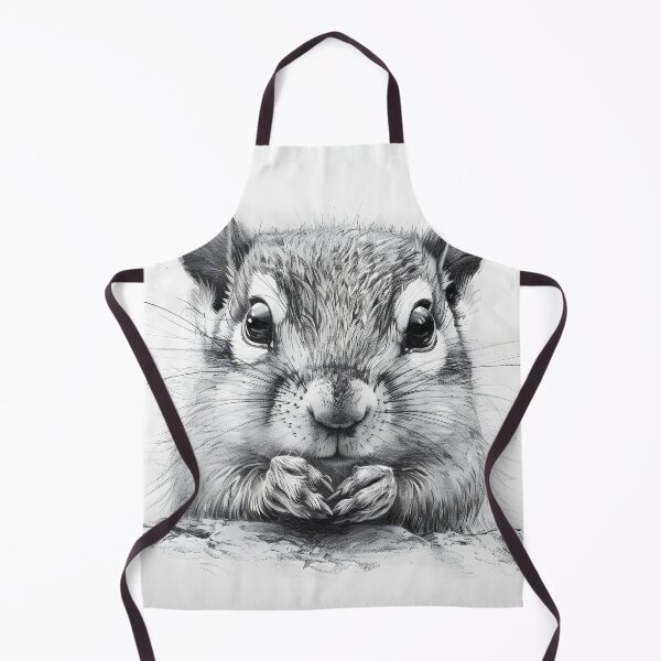 Item preview, Black and white Squirrel pencil drawing designed and sold by Pencil-Art.