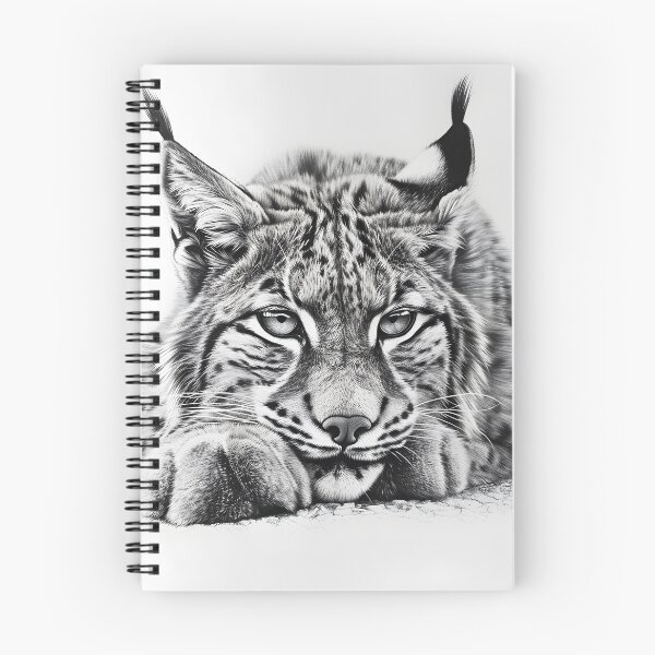 Item preview, Black and white pencil drawing of a lynx  designed and sold by Pencil-Art.