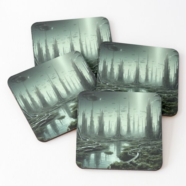 Item preview, Infinite Giger-esque Alien City no.3, Swamp and Water designed and sold by Kendall Anderson.