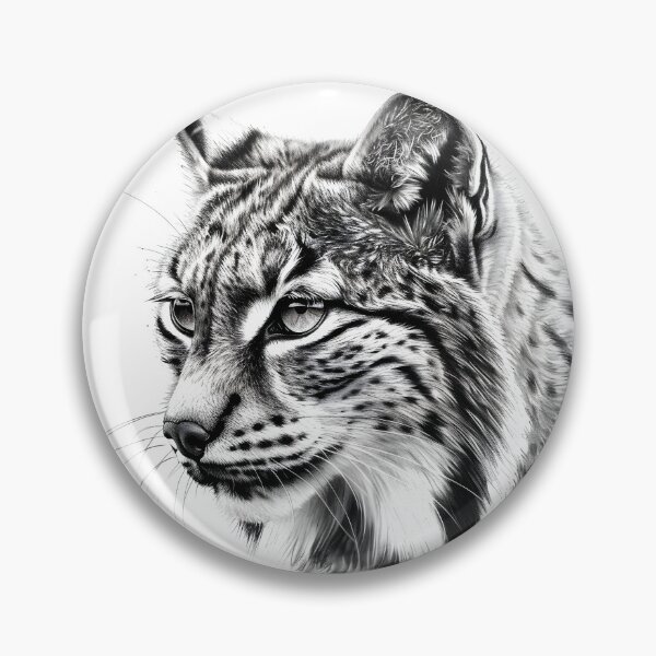 Item preview, Black and white pencil drawing of a lynx  designed and sold by Pencil-Art.