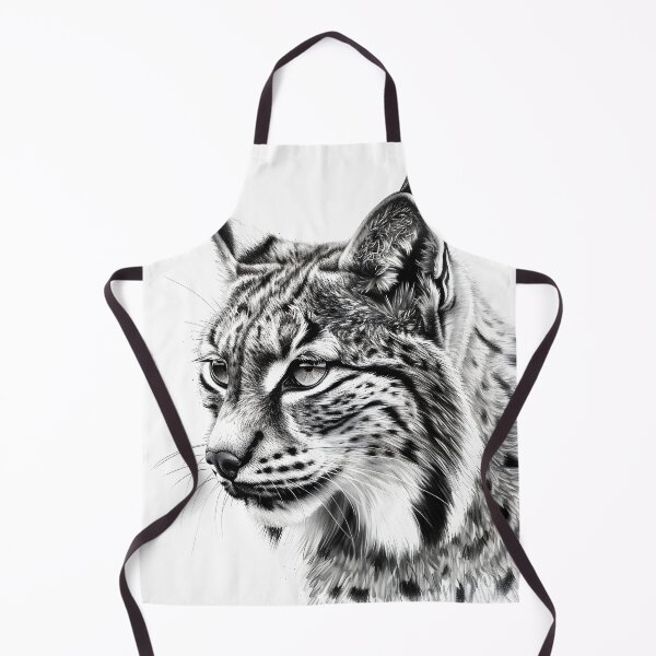 Item preview, Black and white pencil drawing of a lynx designed and sold by Pencil-Art.
