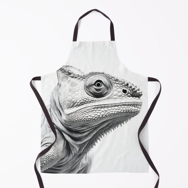 Item preview, Black and white Chameleon pencil drawing designed and sold by Pencil-Art.