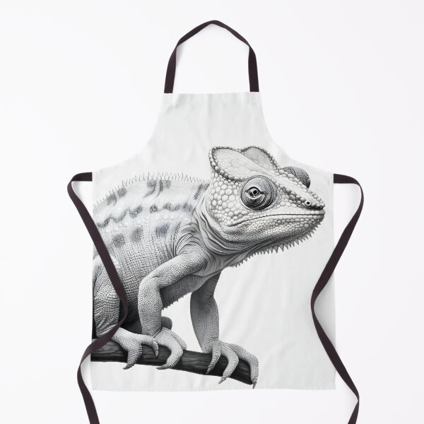 Item preview, Black and white Chameleon pencil drawing designed and sold by Pencil-Art.