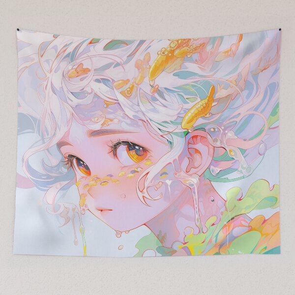 Item preview, Vibrant Sweet Honey Anime Girl designed and sold by bubblegoth.