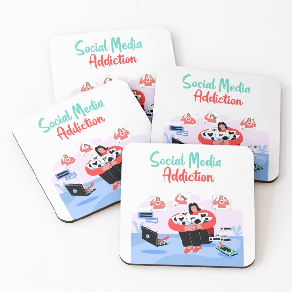 Item preview, Social Media Addiction designed and sold by teedesigndaily.