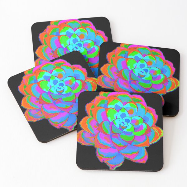 Item preview, Colorful Neon Succulent designed and sold by QueenTheBean.