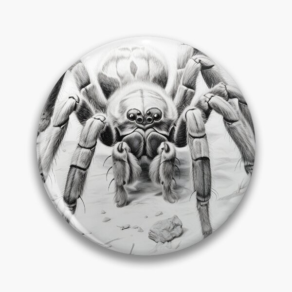 Item preview, Black and white Tarantula pencil drawing designed and sold by Pencil-Art.