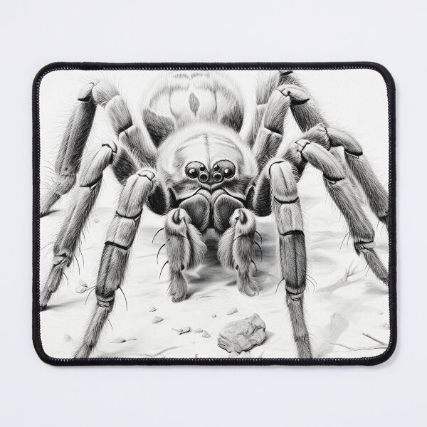Item preview, Black and white Tarantula pencil drawing designed and sold by Pencil-Art.