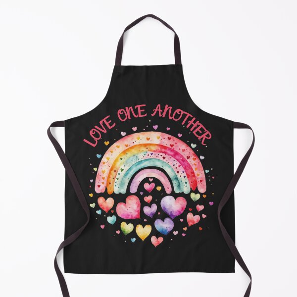 Item preview, Pastel Watercolor Love One Another Rainbow and Hearts designed and sold by AlienOccupation.