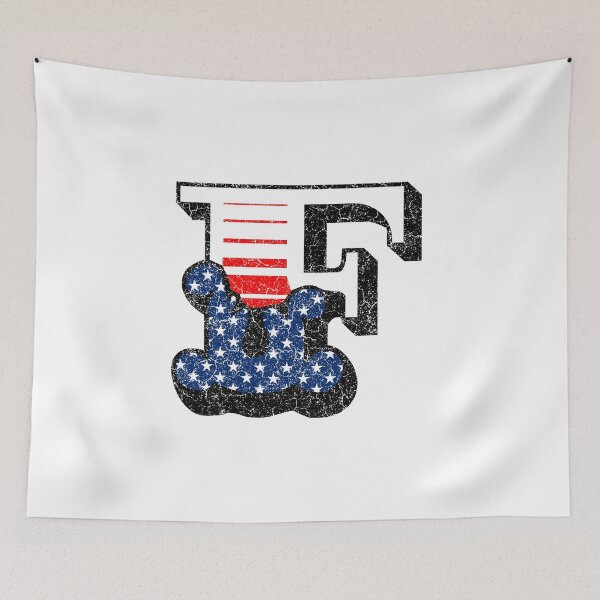 Item preview, F RETRO STYLE CAPITAL LETTER INITIAL T-SHIRT CLASSIC VINTAGE DISTRESSED STARS AND STRIPES AMERICAN USA FLAG AMERICA 4th JULY FONT LOGO TYPEFACE LETTERING TYPOGRAPHY MONOGRAM TEE designed and sold by prezziefactory.