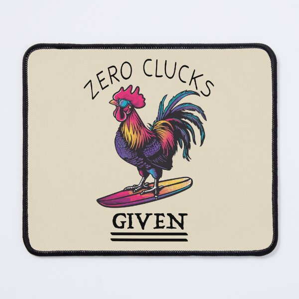 Item preview, Surfing Rooster - No Clucks Given (with Black Lettering) designed and sold by VelvetRoom.