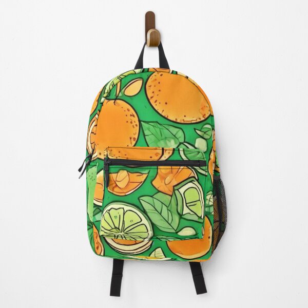 Item preview, Orange & Green fruit Cartoon designed and sold by Health And Fitness Posts e-Store.
