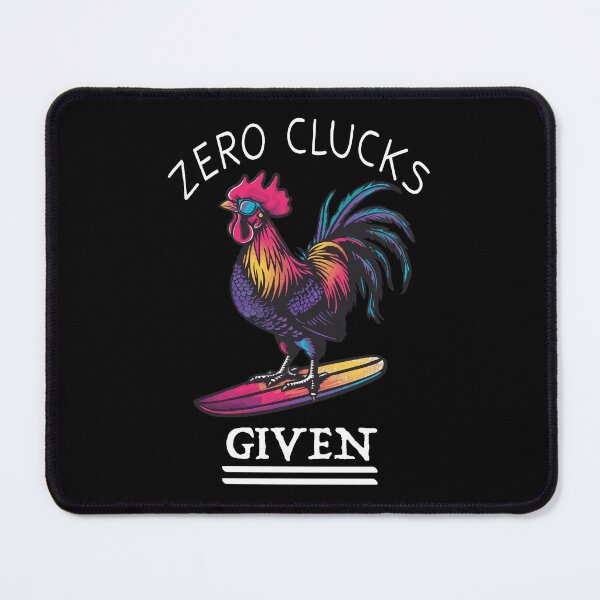 Item preview, Surfing Rooster - No Clucks Given (with White Lettering) designed and sold by VelvetRoom.