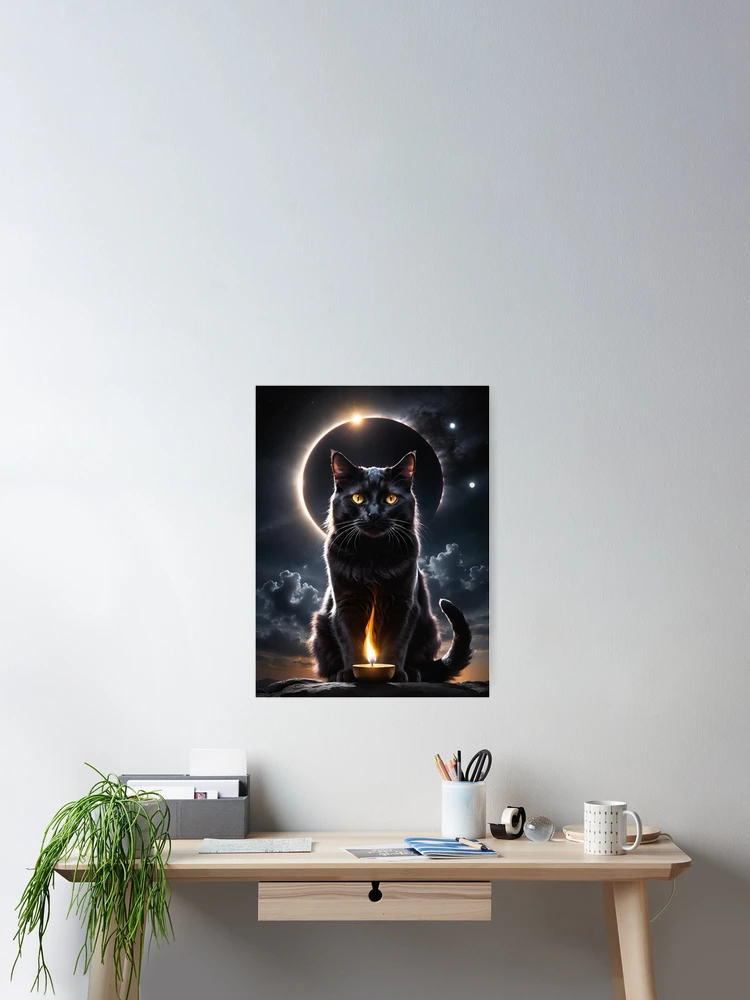 Thumbnail 2 of 3, Poster, Cat Eclipse Ritual designed and sold by dcroucher.