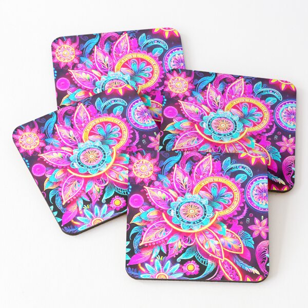 Item preview, Neon Bloom Burst: Bright Floral Pattern designed and sold by GrizzlyCollective.