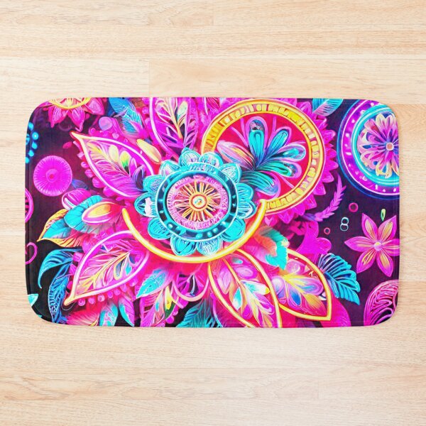 Item preview, Neon Bloom Burst: Bright Floral Pattern designed and sold by GrizzlyCollective.
