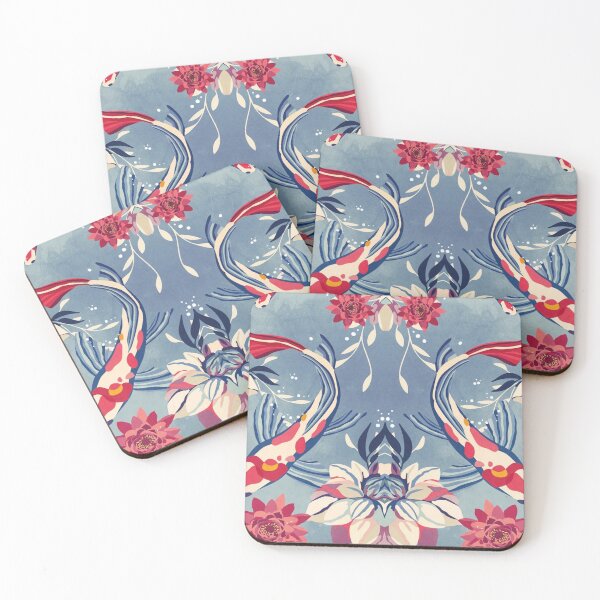 Item preview, Koi fish with flowers, koi fish stickers, koi fish mini skirt designed and sold by Maria-sticker111.