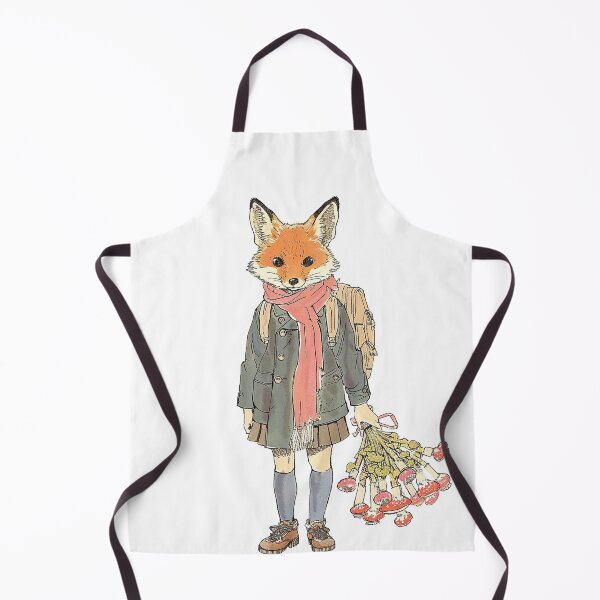 Artikelvorschau, Ein Cottagecore-Fuchs in Studentenuniform mit Wildblumen entworfen und verkauft von baucestudio.