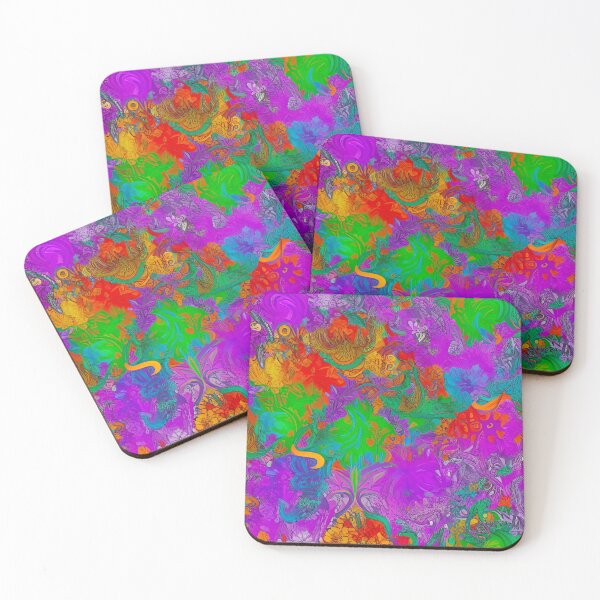 Item preview, Enigmatic Fusion: Purple, Green, and Orange Pattern Design designed and sold by GrizzlyCollective.