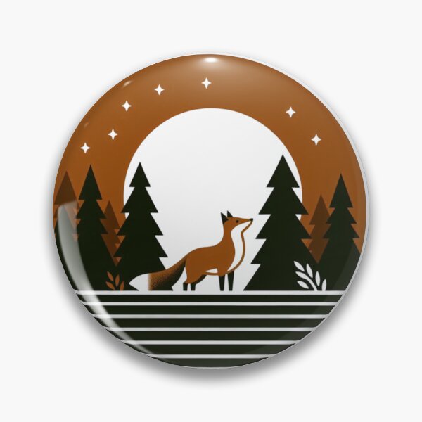 Artikelvorschau, Fuchs im Wald - Abstrakte Minimal Art entworfen und verkauft von MusesWhispers.