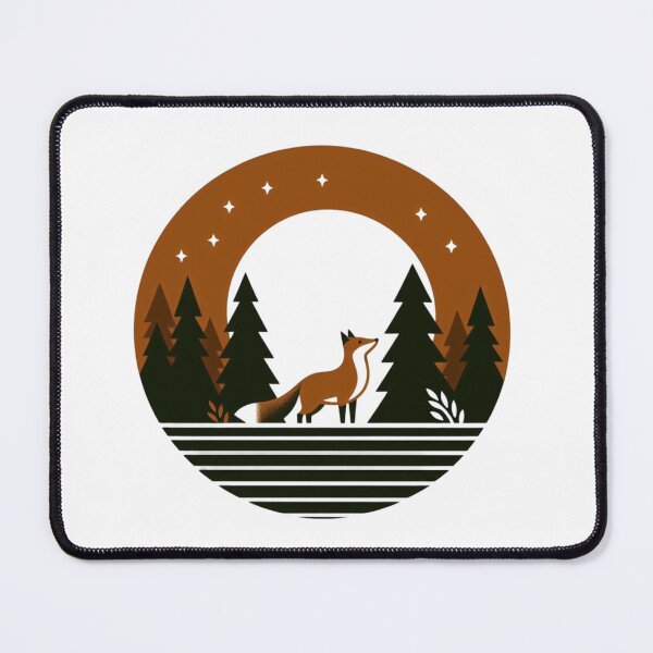 Item preview, Fox In A forest - Abstract Minimal Art designed and sold by MusesWhispers.