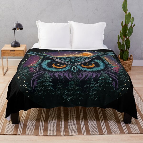 Item preview, Owl at Night Over a Starlit Forest designed and sold by FloeC.