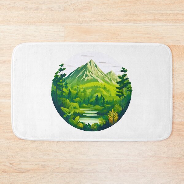 Item preview, Circular Mountain Forest Jungle Landscape 2 designed and sold by Tom-Johnson.