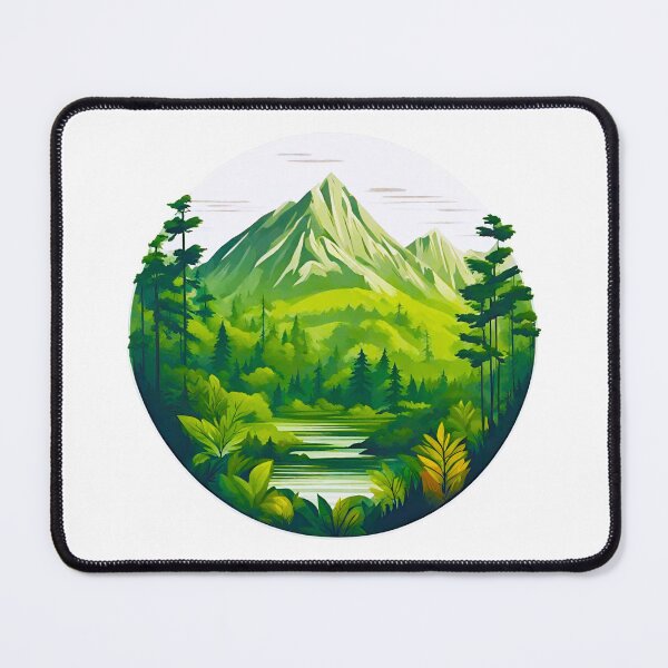 Item preview, Circular Mountain Forest Jungle Landscape 2 designed and sold by Tom-Johnson.