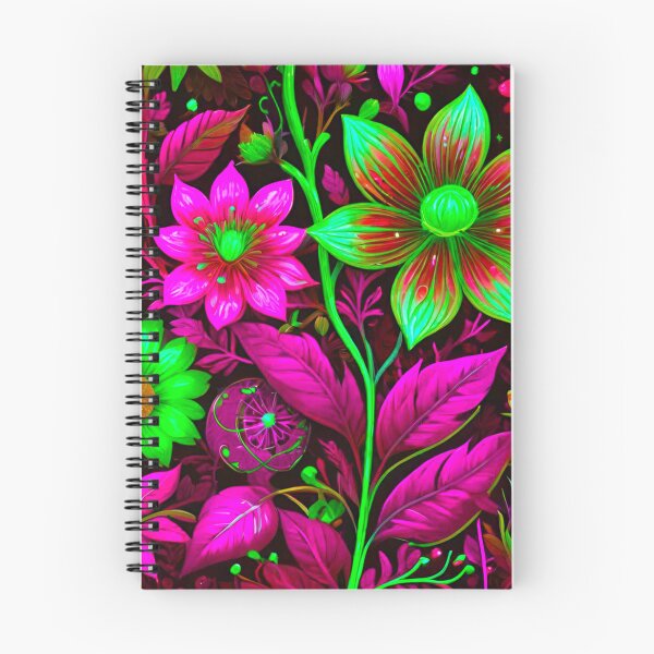 Item preview, Vibrant Flora: Green and Pink Floral Pattern designed and sold by GrizzlyCollective.