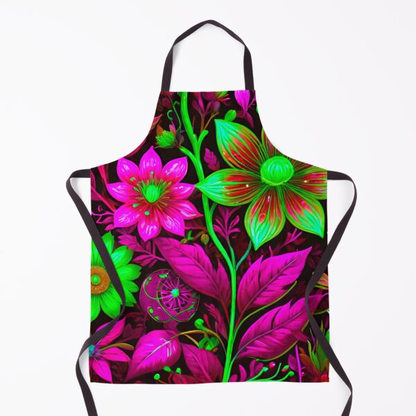 Item preview, Vibrant Flora: Green and Pink Floral Pattern designed and sold by GrizzlyCollective.