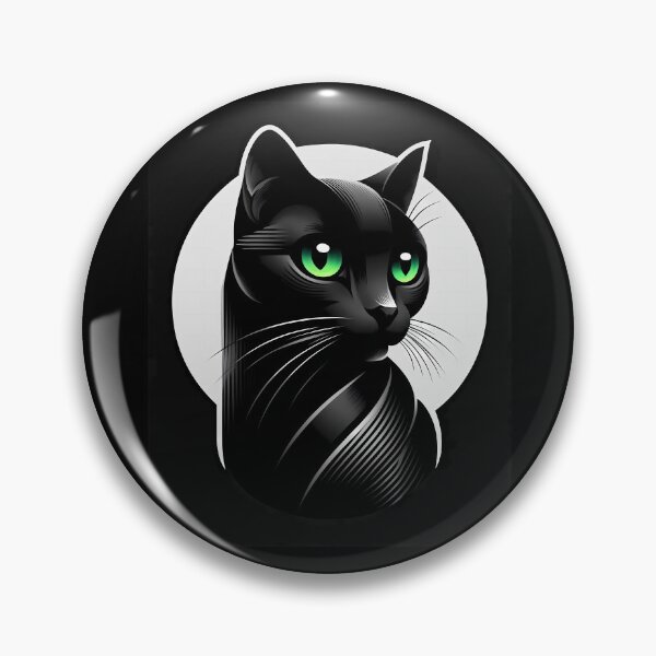 Item preview, Black Cat with Hypnotic Eyes designed and sold by M-ormin.