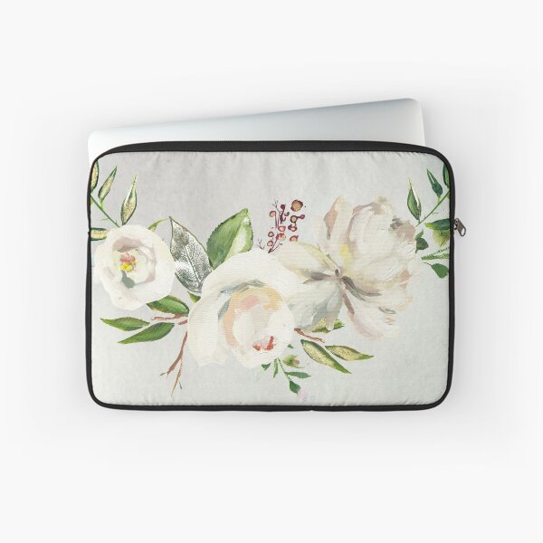 Item preview, Cream watercolor flowers on cream and green background designed and sold by Shauna Kenworthy.