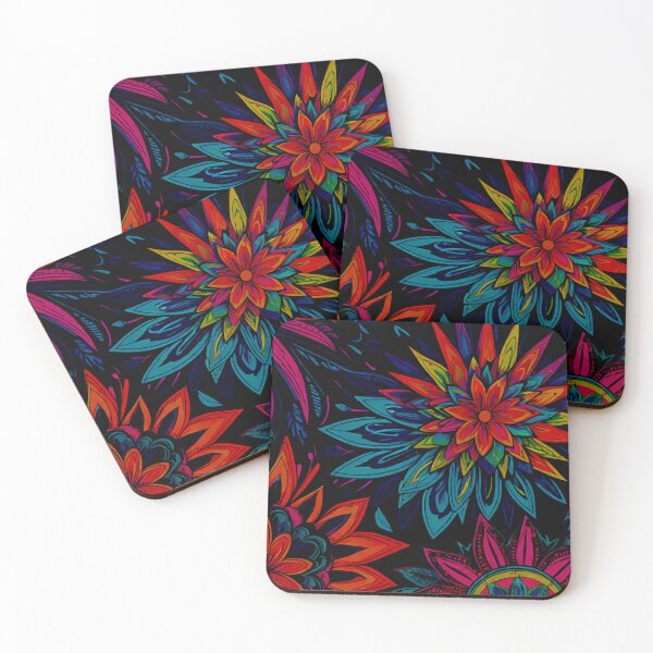 Item preview, Elegant Midnight Blooms: Dark Flower Pattern Design designed and sold by GrizzlyCollective.