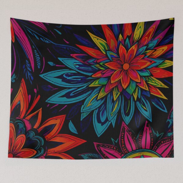 Item preview, Elegant Midnight Blooms: Dark Flower Pattern Design designed and sold by GrizzlyCollective.