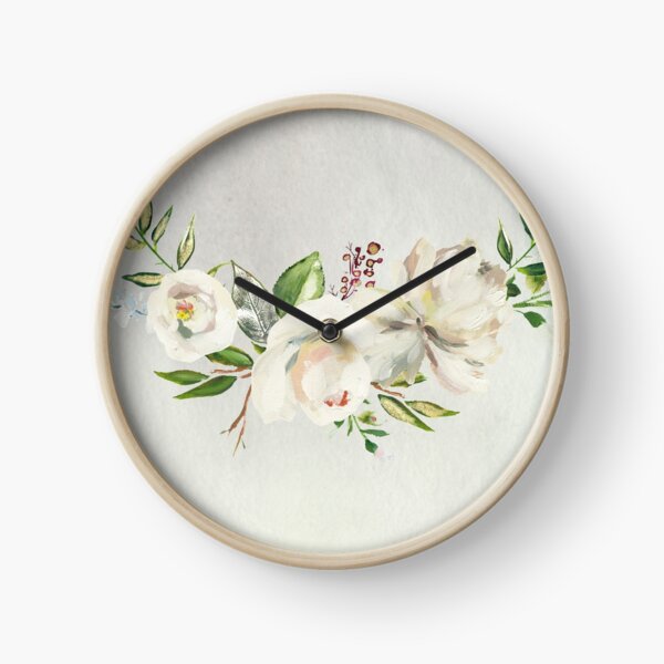Item preview, Cream watercolor flowers on cream and green background designed and sold by Shauna Kenworthy.
