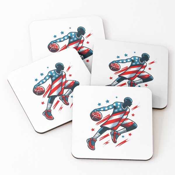 Item preview, Patriotic Hoops Silhouette designed and sold by pixelpulsenyc.