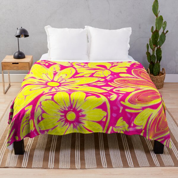 Item preview, Sun-kissed Petals: Pink and Yellow Floral Pattern designed and sold by GrizzlyCollective.