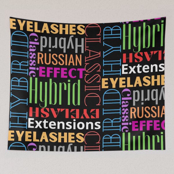 Item preview, eyelash extensions graphics, hybrid, classic lashes designed and sold by Meandmyshop.